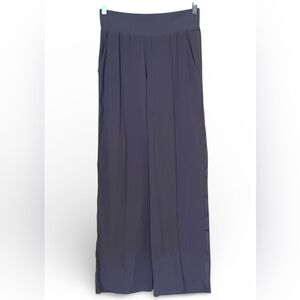 Athleta Nolita Wide Leg Pants 12T Stretch Pinstripe Pull On 12 Tall 33" Inseam